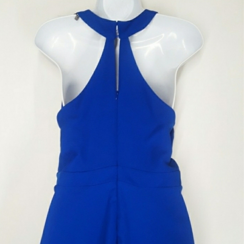 19 COOPER Crepe Skater Sleeveless Fit & Flare Dress Cobalt Blue Large NWT - Picture 4 of 9